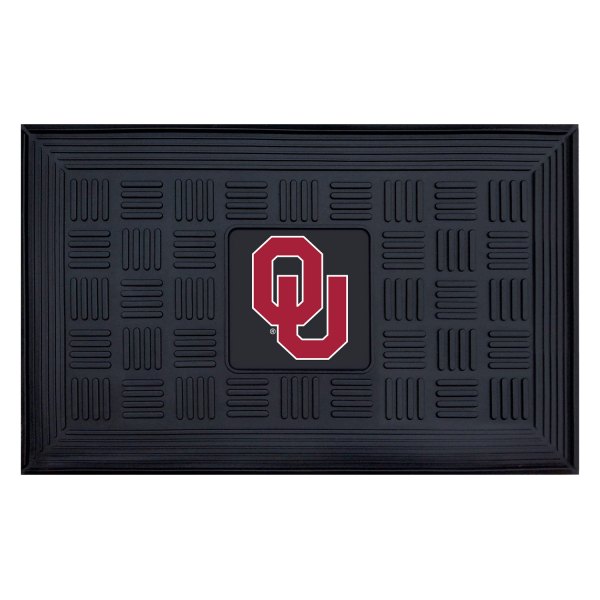 FanMats® - University of Oklahoma 19.5" x 31.25" Ridged Vinyl Door Mat with "OU" Logo