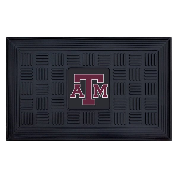 FanMats® - Texas A&M University 19.5" x 31.25" Ridged Vinyl Door Mat with "ATM" Logo