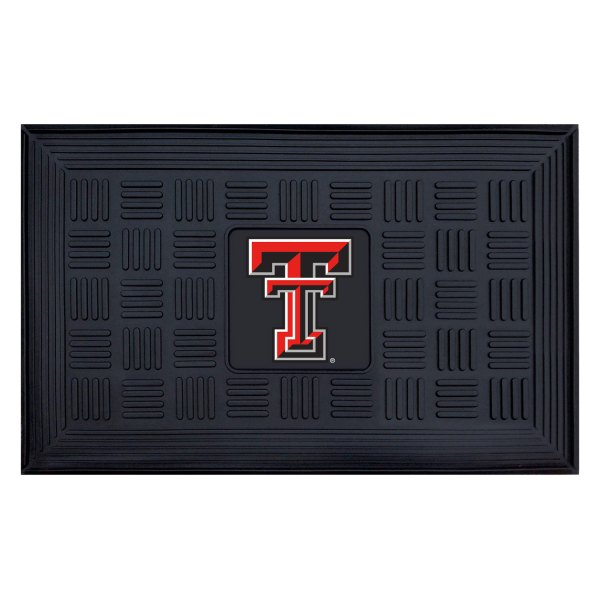 FanMats® - Texas Tech University 19.5" x 31.25" Ridged Vinyl Door Mat with "TT" Logo