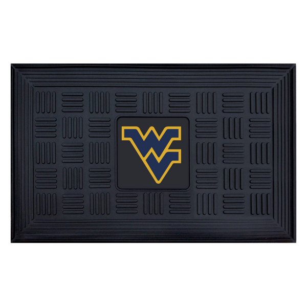 FanMats® - West Virginia University 19.5" x 31.25" Ridged Vinyl Door Mat with "WV" Logo