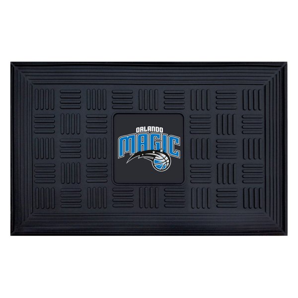 FanMats® - Orlando Magic 19.5" x 31.25" Ridged Vinyl Door Mat with "Icon with Wordmark" Logo