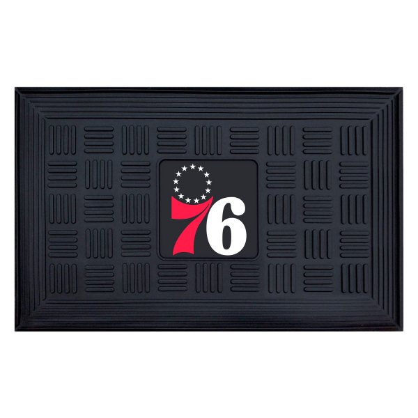 FanMats® - Philadelphia 76ers 19.5" x 31.25" Ridged Vinyl Door Mat with "76 & Stars" Primary Logo