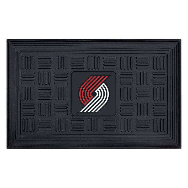 FanMats® - Portland Trail Blazers 19.5" x 31.25" Ridged Vinyl Door Mat with "Pinwheel" Logo