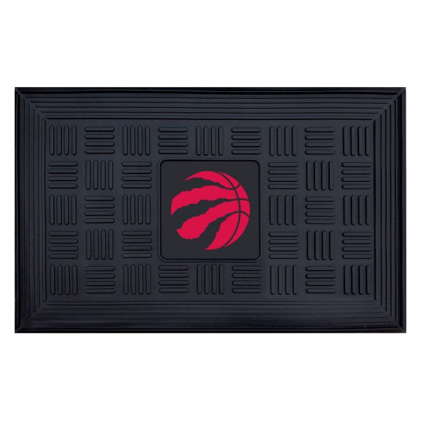 FanMats® - Toronto Raptors 19.5" x 31.25" Ridged Vinyl Door Mat with "Clawed Basketball" Primary Logo