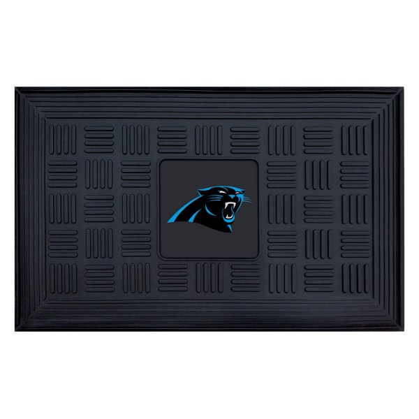 FanMats® - Carolina Panthers 19.5" x 31.25" Ridged Vinyl Door Mat with "Panther" Logo