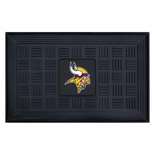 FanMats® - Minnesota Vikings 19.5" x 31.25" Ridged Vinyl Door Mat with "Viking" Logo