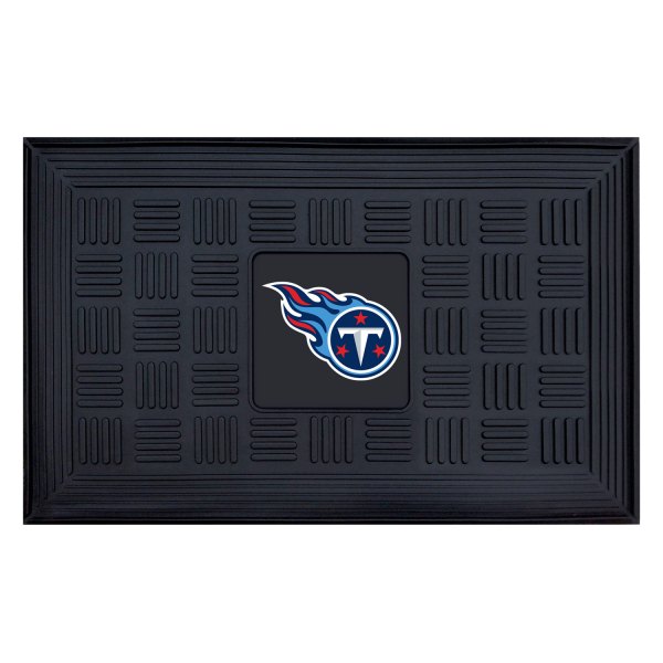 FanMats® - Tennessee Titans 19.5" x 31.25" Ridged Vinyl Door Mat with "Comet T" Logo