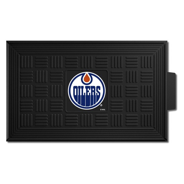 FanMats® - Edmonton Oilers 19.5" x 31.25" Ridged Vinyl Door Mat with "Circle Oilers" Logo