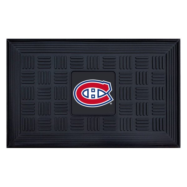 FanMats® - Montreal Canadiens 19.5" x 31.25" Ridged Vinyl Door Mat with "C" Primary Logo