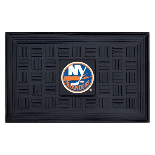 FanMats® - New York Islanders 19.5" x 31.25" Ridged Vinyl Door Mat with "NY Isl&ers Circle" Logo