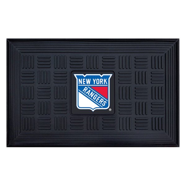 FanMats® - New York Rangers 19.5" x 31.25" Ridged Vinyl Door Mat with "New York Rangers Shield" Logo