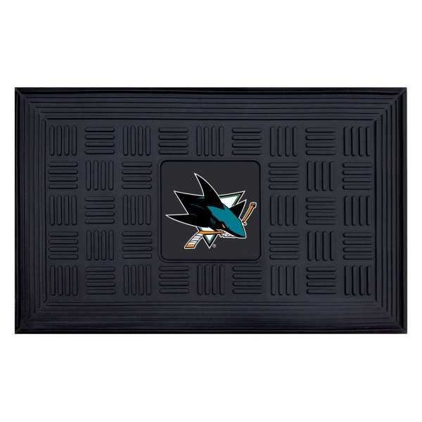 FanMats® - San Jose Sharks 19.5" x 31.25" Ridged Vinyl Door Mat with "Sharks" Logo