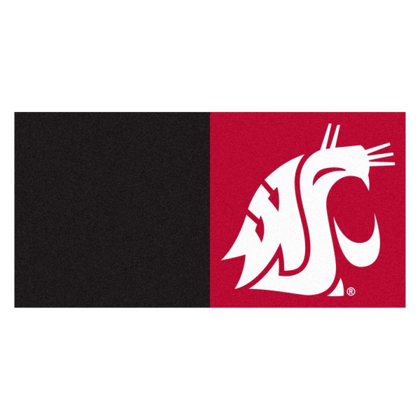 FanMats® - Washington State University 18" x 18" Nylon Face Team Carpet Tiles with "WSU Cougar" Logo