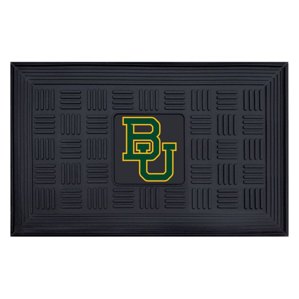 FanMats® - Baylor University 19.5" x 31.25" Ridged Vinyl Door Mat with "BU" Logo