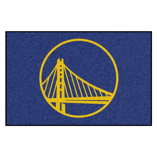 FanMats® - Golden State Warriors 19" x 30" Nylon Face Starter Mat with "Circular Golden Gate" Logo