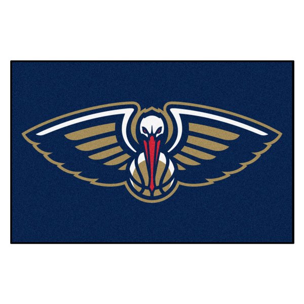 FanMats® - New Orleans Pelicans 19" x 30" Nylon Face Starter Mat with "Fluer-de-lis Pelican" Secondary Logo