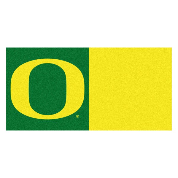 FanMats® - University of Oregon 18" x 18" Nylon Face Team Carpet Tiles with "O" Logo