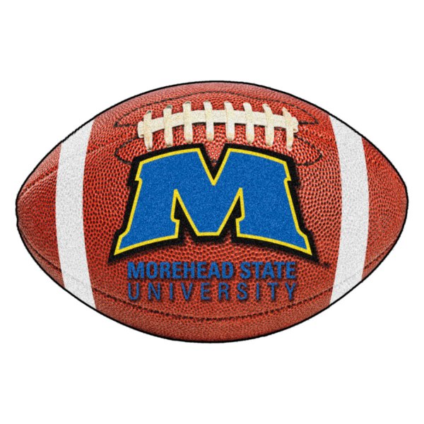 FanMats® - Morehead State University 20.5" x 32.5" Nylon Face Football Ball Floor Mat with "Eagle" Logo