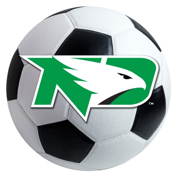 FanMats® - University of North Dakota 27" Dia Nylon Face Soccer Ball Floor Mat with "ND Hawk" Logo