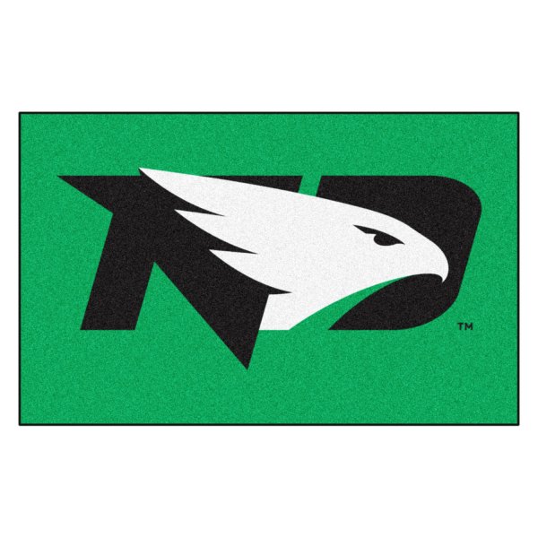 FanMats® - University of North Dakota 60" x 96" Nylon Face Ulti-Mat with "ND Hawk" Logo