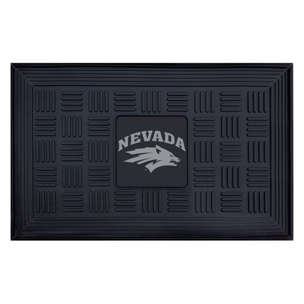 FanMats® - University of Nevada 19.5" x 31.25" Ridged Vinyl Door Mat with "Nevada & Wolf" Logo