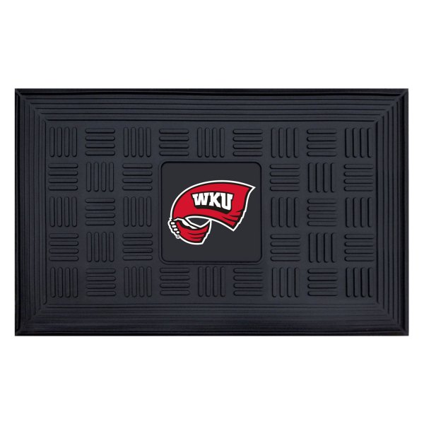 FanMats® - Western Kentucky University 19.5" x 31.25" Ridged Vinyl Door Mat with "Flag WKU" Logo