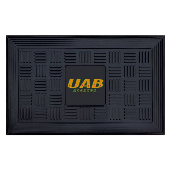 FanMats® - University of Alabama at Birmingham 19.5" x 31.25" Ridged Vinyl Door Mat with "UAB Blazers" Wordmark