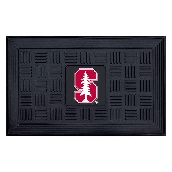 FanMats® - Stanford University 19.5" x 31.25" Ridged Vinyl Door Mat with "S with Cardinal" Logo