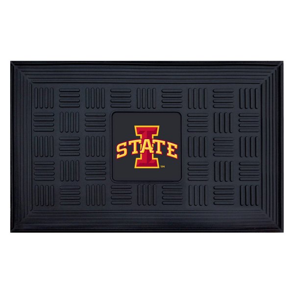 FanMats® - Iowa State University 19.5" x 31.25" Ridged Vinyl Door Mat with "I State" Logo