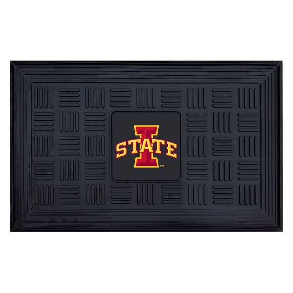 FanMats® - Iowa State University 19.5" x 31.25" Ridged Vinyl Door Mat with "I State" Logo