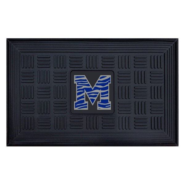 FanMats® - University of Memphis 19.5" x 31.25" Ridged Vinyl Door Mat with "Tiger Stripe M" Logo