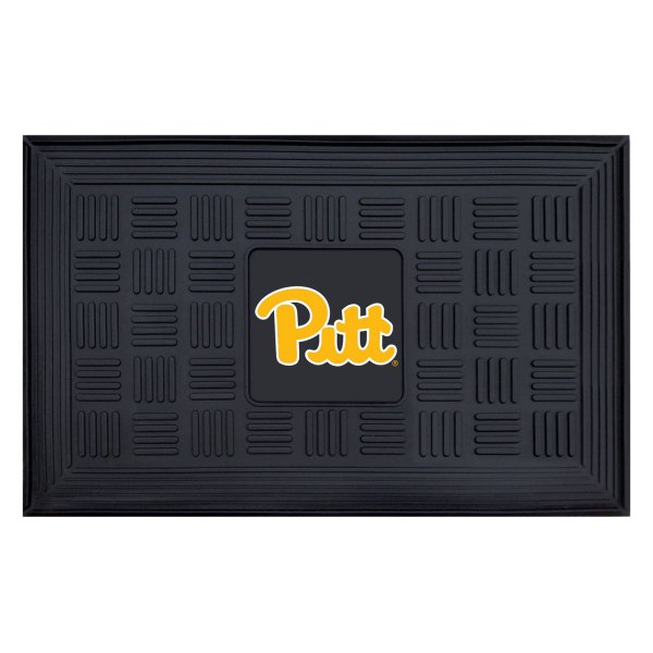 FanMats® - University of Pittsburgh 19.5" x 31.25" Ridged Vinyl Door Mat with "Script Pitt" Logo