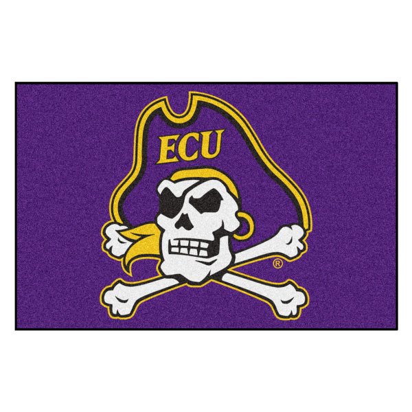 FanMats® - East Carolina University 19" x 30" Nylon Face Starter Mat with "Pirate Skull" Logo