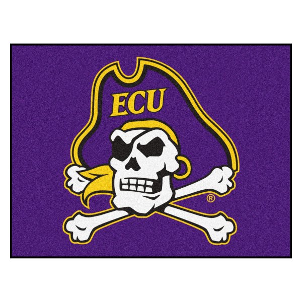 FanMats® - East Carolina University 33.75" x 42.5" Nylon Face All-Star Floor Mat with "Pirate Skull" Logo