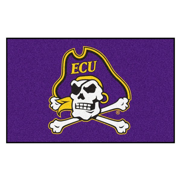 FanMats® - East Carolina University 60" x 96" Nylon Face Ulti-Mat with "Pirate Skull" Logo