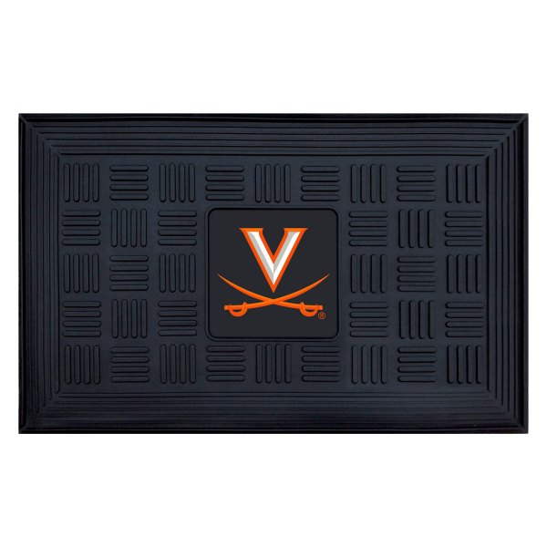 FanMats® - University of Virginia 19.5" x 31.25" Ridged Vinyl Door Mat with "V with Swords" Logo