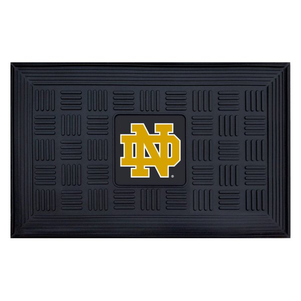 FanMats® - Notre Dame 19.5" x 31.25" Ridged Vinyl Door Mat with "ND" Logo