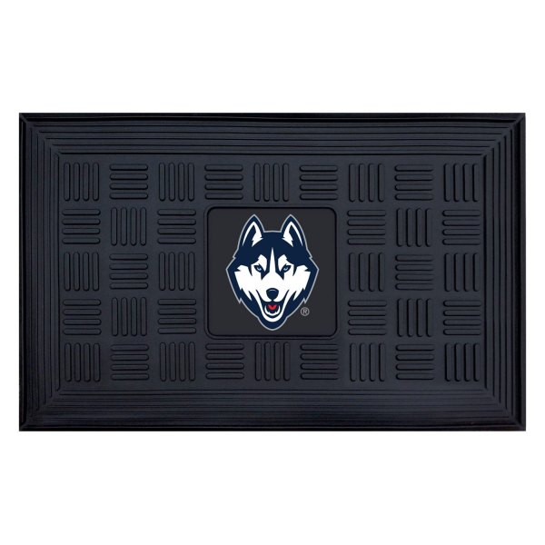 FanMats® - University of Connecticut 19.5" x 31.25" Ridged Vinyl Door Mat with "Husky" Logo