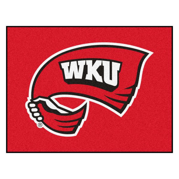 FanMats® - Western Kentucky University 33.75" x 42.5" Nylon Face All-Star Floor Mat with "Flag WKU" Logo