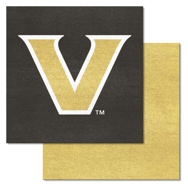 FanMats® - Vanderbilt University 18"L x 18"W Nylon Carpet Tiles with V Primary Logo