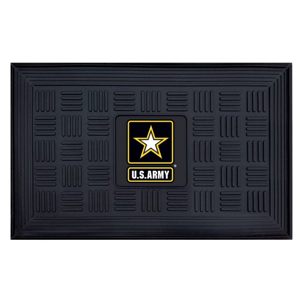 FanMats® - U.S. Army 19.5" x 31.25" Ridged Vinyl Door Mat with "U.S Army" Official Logo