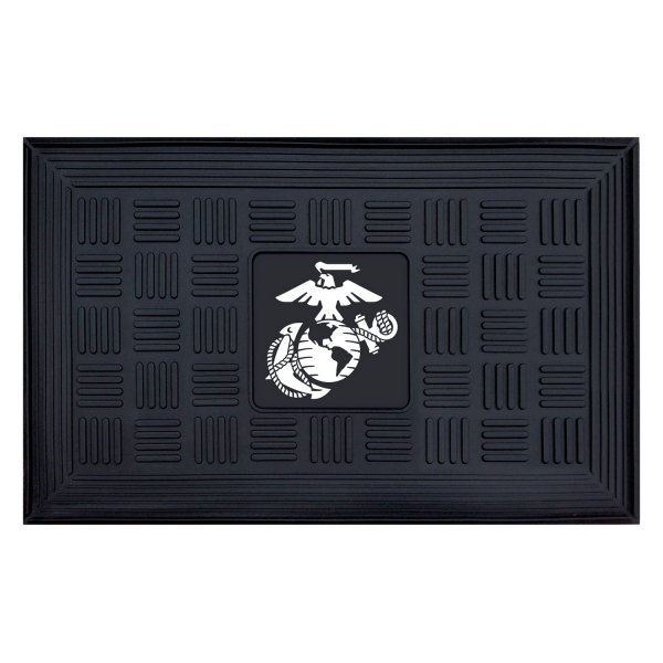 FanMats® - U.S. Marines 19.5" x 31.25" Ridged Vinyl Door Mat with "Marines" Official Logo