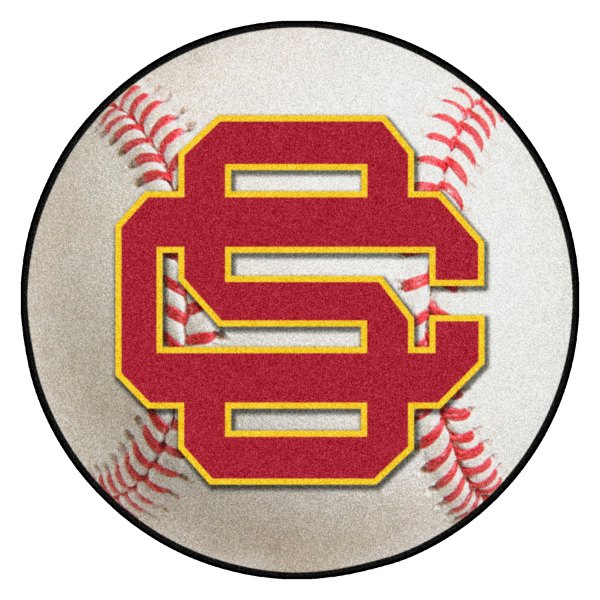 FanMats® - University of Southern California 27" Dia Nylon Face Baseball Ball Floor Mat with "Block SC" Logo