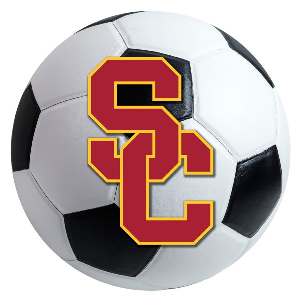 FanMats® - University of Southern California 27" Dia Nylon Face Soccer Ball Floor Mat with "Block SC" Logo
