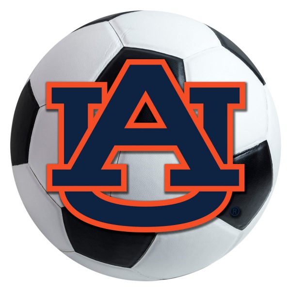 FanMats® - Auburn University 27" Dia Nylon Face Soccer Ball Floor Mat with "AU" Logo