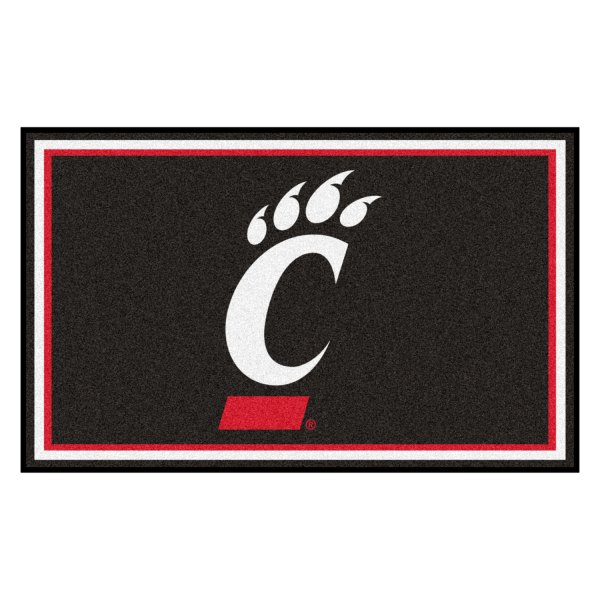 FanMats® - University of Cincinnati 48" x 72" Nylon Face Ultra Plush Floor Rug with "C Bear Claw" Logo