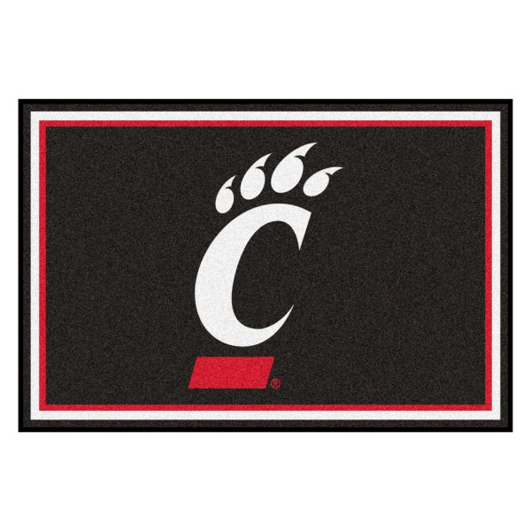 FanMats® - University of Cincinnati 60" x 96" Nylon Face Ultra Plush Floor Rug with "C Bear Claw" Logo