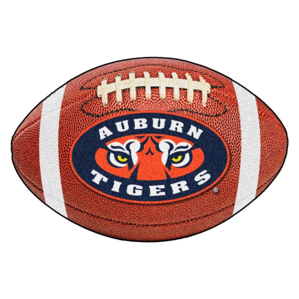 FanMats® - Auburn University 20.5" x 32.5" Nylon Face Football Ball Floor Mat with "Tiger Eyes" Logo