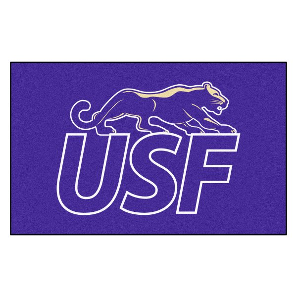 FanMats® - University of Sioux Falls 60" x 96" Nylon Face Ulti-Mat with "Cougar & USF" Logo