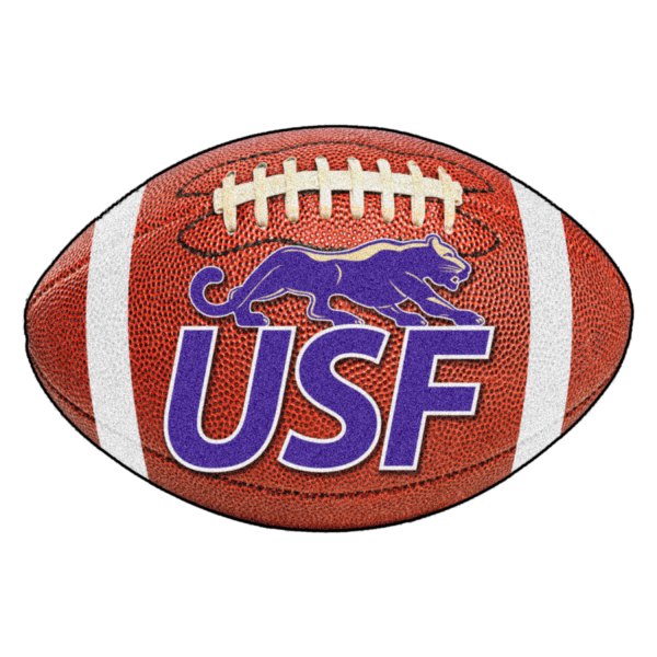 FanMats® - University of Sioux Falls 20.5" x 32.5" Nylon Face Football Ball Floor Mat with "Cougar & USF" Logo